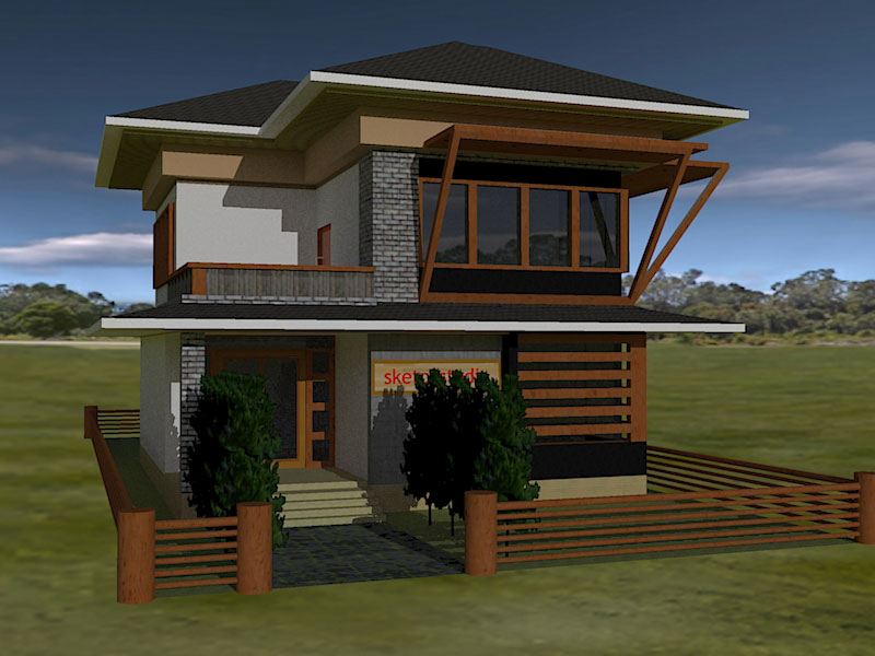  Desain  Rumah  Minimalis Menggunakan Sketchup  Contoh U