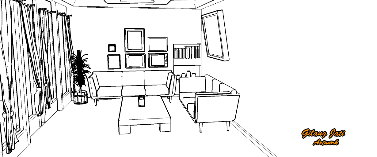  ruang  tamu  sketchup SketchUp Indonesia Contoh Gambar  Rumah